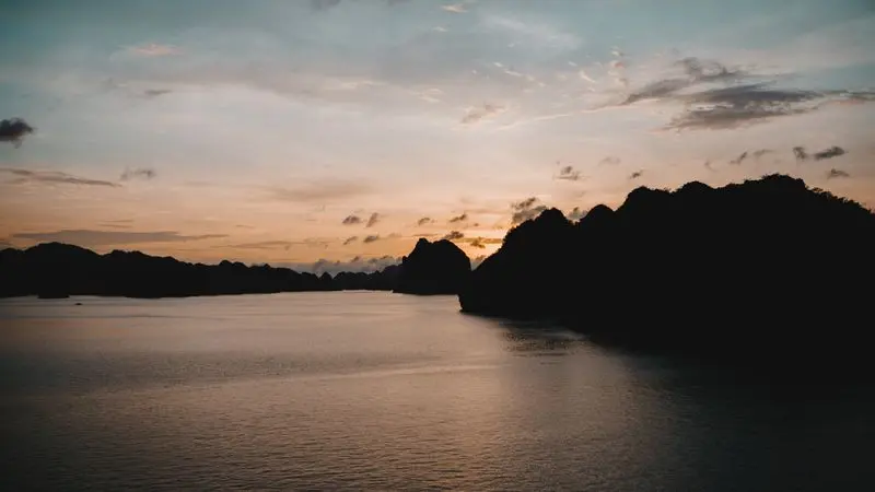 Ha Long Bay limestone karsts in Vietnam
